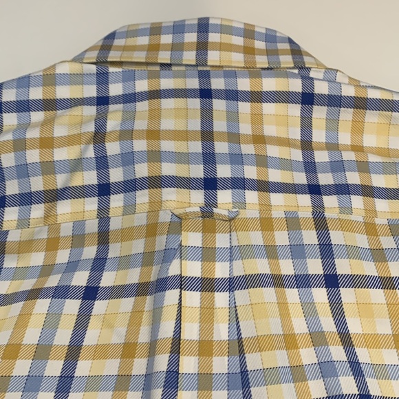 Peter Millar 100%Cotton Yellow & Blue Button-down, M - Picture 9 of 12